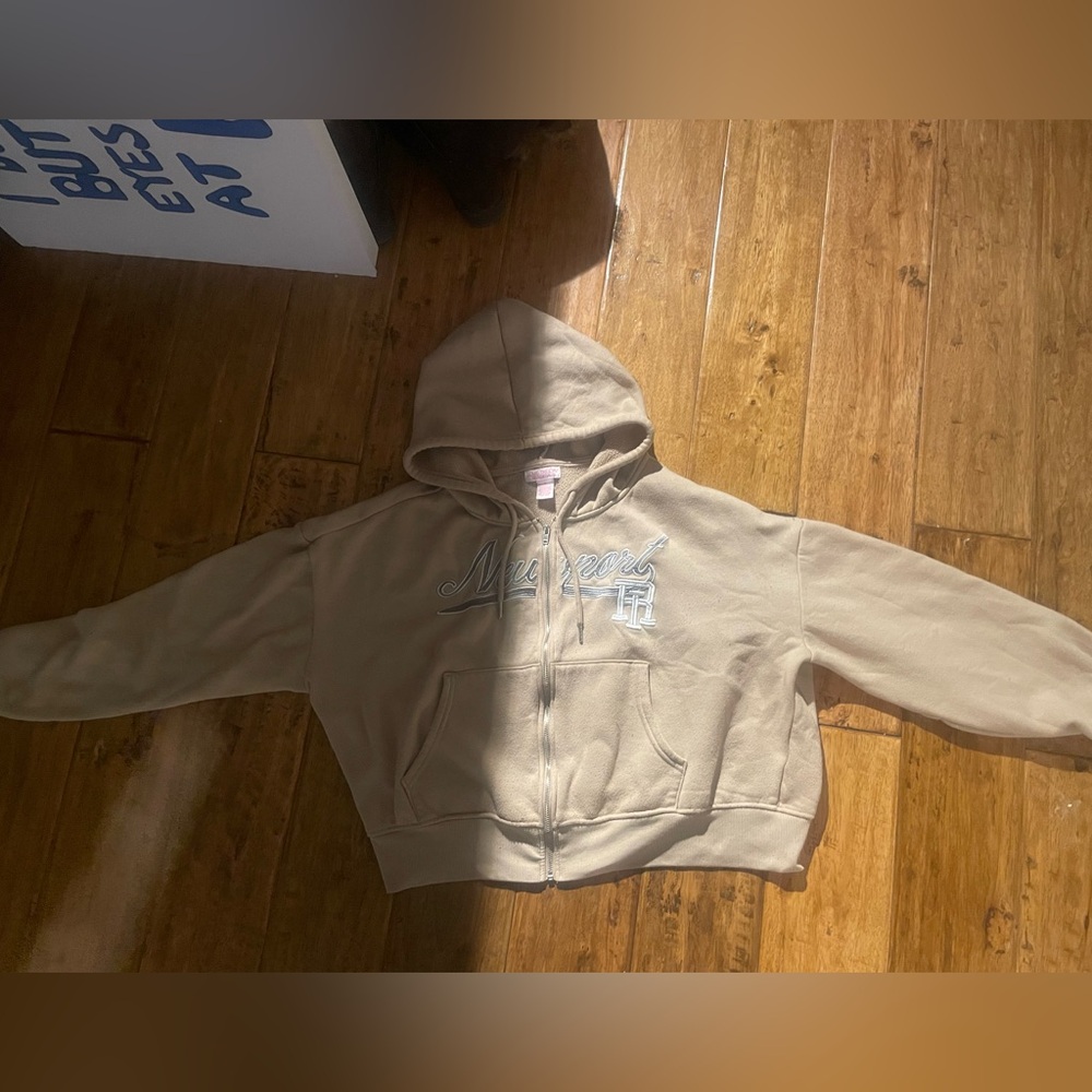Tan Newport Zip-Up Hoodie - Picture 4 of 5